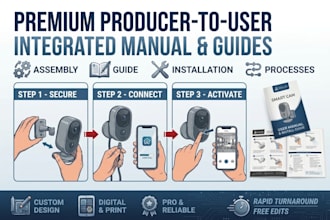 create product manuals, user guides, instruction manuals and step by step guides