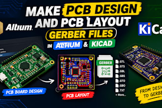 make pcb design and pcb layout gerber files in altium and kicad
