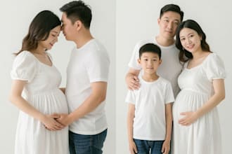 retouch maternity and family portraits