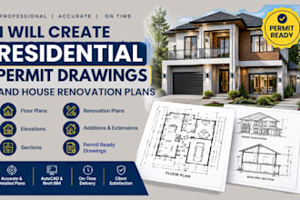 create residential permit drawings and house renovation plans