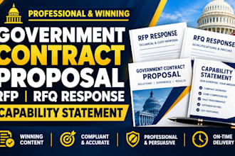 write government contract proposal rfp rfq response capability statement
