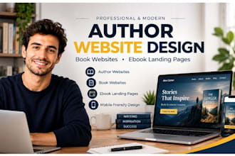 design author website, book website or ebook landing page
