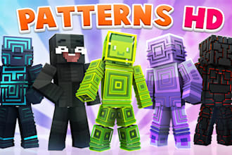 create minecraft skins, HD textures, and character designs