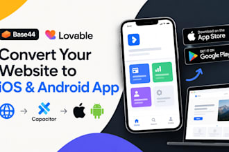convert base44 lovable pwa to ios android webview capacitor app store submission