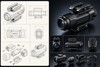design custom 3d cad airsoft part and accessories
