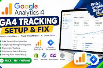 set up google analytics 4 ga4 tracking ecommerce conversion events