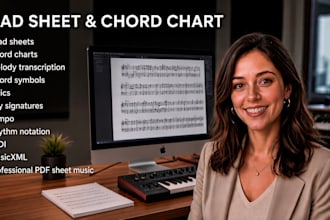 create a professional lead sheet with melody chords and lyrics