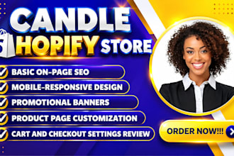 design or redesign a candle shopify store for your candle brand