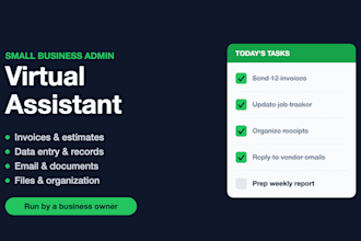 be your virtual assistant for admin and invoicing