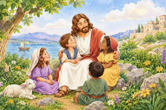 illustrate children bible stories for picture books