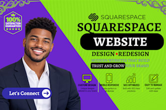 build squarespace website design, or redesign modern squarespace website
