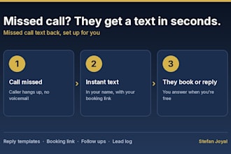 set up missed call text back for your local service business