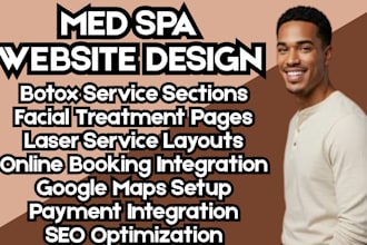 design med spa website, clinic website, beauty spa website botox site in 3 days