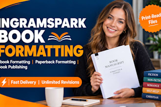 do ingramspark book formatting, ebook, paperback formatting for book publishing