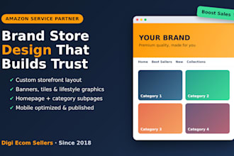 design amazon storefront brand store page for your brand