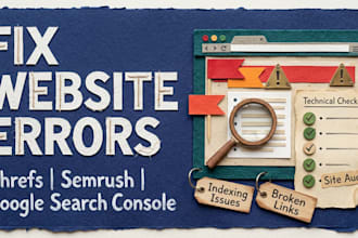 fix technical SEO errors in ahrefs, semrush and google search console