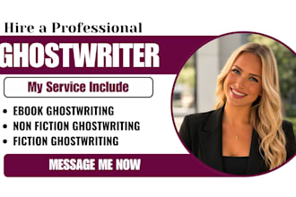 ghostwrite biography memoir nonfiction or fiction book in german italian spanish