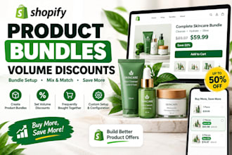 set up shopify product bundles and volume discounts