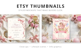 design professional etsy listing thumbnails and mockups