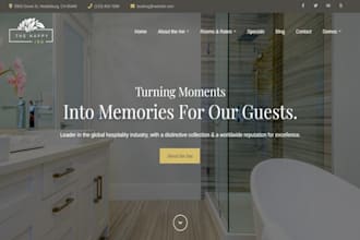 design wix vacation rental website holiday home villa direct booking website