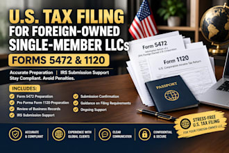 tax and fax form 5472 and 1120 llc us tax returns fastly