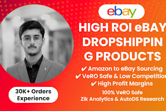 hunt profitable amazon products for ebay dropshipping with high ROI