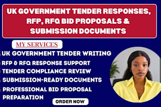 write uk government tender responses rfp rfq bid proposals document submission