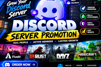 discord server promotion, roblox, minecraft, rust gaming server promotion