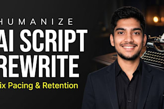 rewrite humanize and fix your ai youtube script