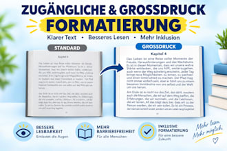 formatiere barrierefreie und grodruck ausgaben deines buches