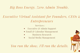 be your long term virtual assistant for business and admin support