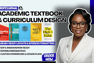 design and format educational textbooks, workbooks, and curriculum plans