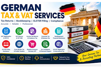 provide german vat tax return bookkeeping elster filing services