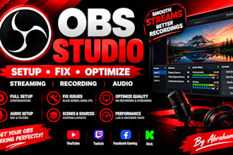 set up, fix and optimize obs studio for streaming, recording