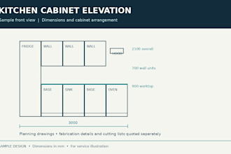 draw kitchen cabinet layouts and elevations in autocad 2d