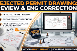 sign seal review rejected permit drawing for construction approval az co tx la