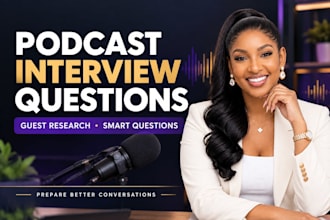 write podcast interview questions and guest research briefs