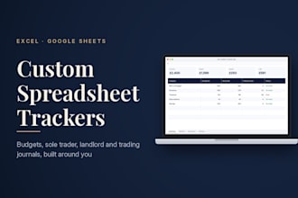 build a custom excel or google sheets tracker or dashboard