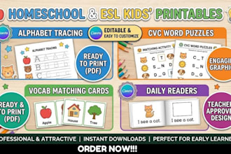 create homeschool esl worksheets and printable learning resources for kids