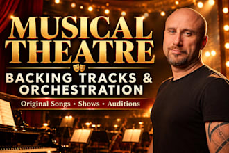 create musical theatre backing tracks and orchestral arrangements