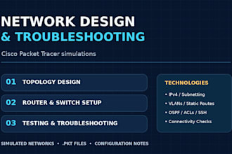 design and troubleshoot cisco packet tracer networks