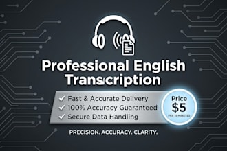 do professional english transcription of your audio or video files
