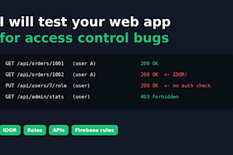 test your web app for access control and security bugs