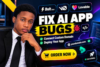 fix bolt new v0 dev lovable ai app bugs connect custom domain and deploy