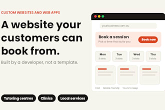 build a custom booking website or web app for your tutoring centre or clinic
