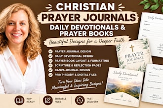 design christian prayer journals, daily devotionals, prayer books