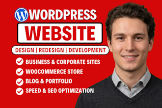 build website design, wordpress website development custom website, business web
