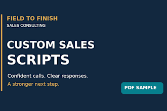 write a custom sales script and objection responses