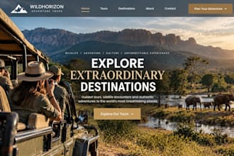 design wix adventure tour website wildlife adventure adventure booking website