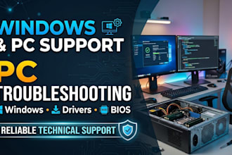 troubleshoot windows issues and provide PC support